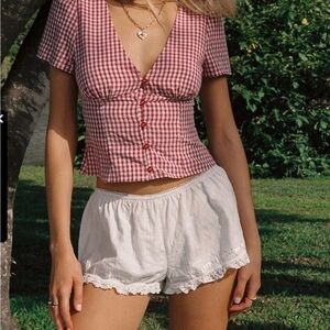 Princess Polly Rhubarb Lace Shorts